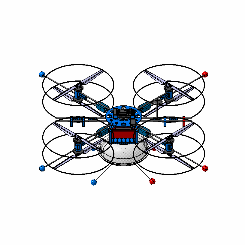 X650八轴飞行器结构3D图纸 STP格式